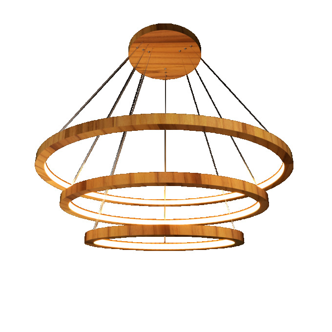 Pendente Accord Anéis Horizontais 76 Watts 2700K Ø800/700/600mm 1414
