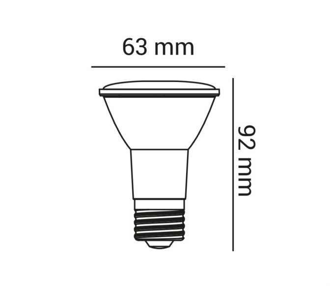 Lâmpada Opus LED PAR20 7 watts IRC95 IP65 4000K 30° Bivolt OPS 85070