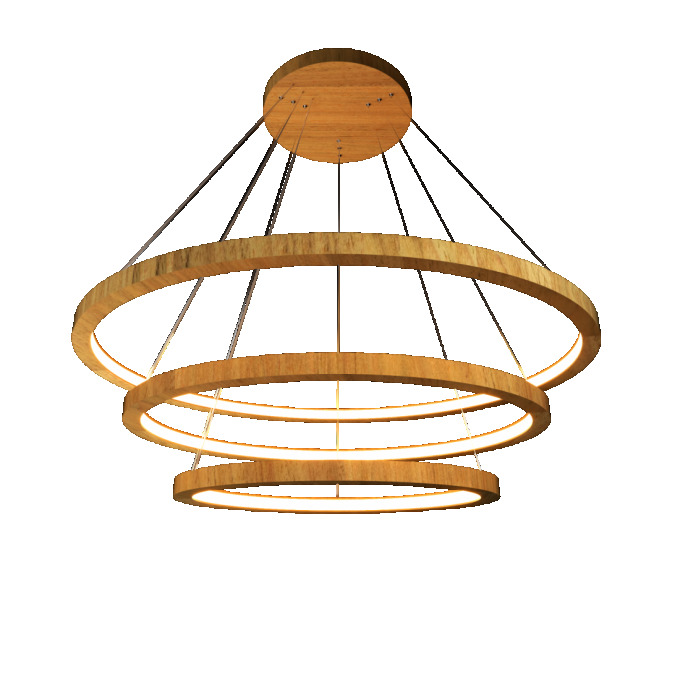 Pendente Accord Anéis Horizontais 76 Watts 2700K Ø800/700/600mm 1414