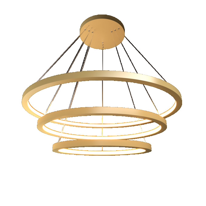 Pendente Accord Anéis Horizontais 76 Watts 2700K Ø800/700/600mm 1414
