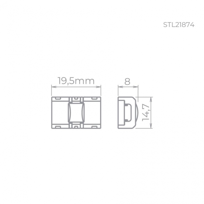 Emenda Stella para Fita Full Led Pro  e All Light 10mm IP20 STL21874 