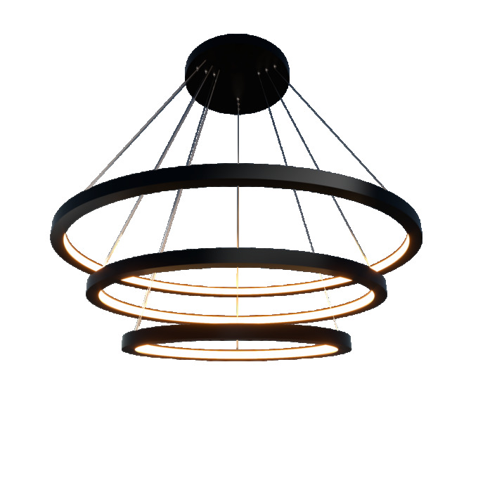 Pendente Accord Anéis Horizontais 76 Watts 2700K Ø800/700/600mm 1414