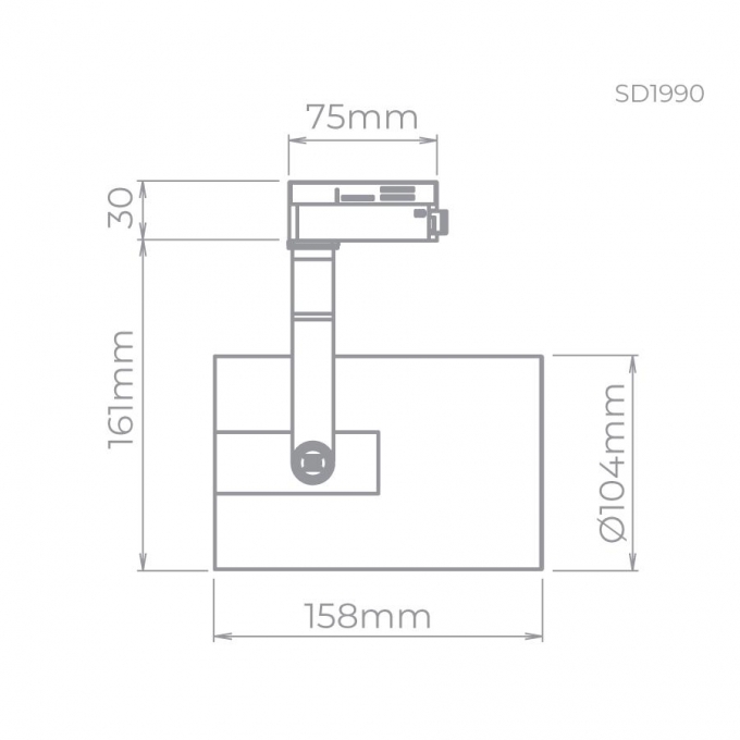 Spot para Trilho Stella Flow PAR30 CDMR LED E27 Ø104x161 Branco SD1990BR