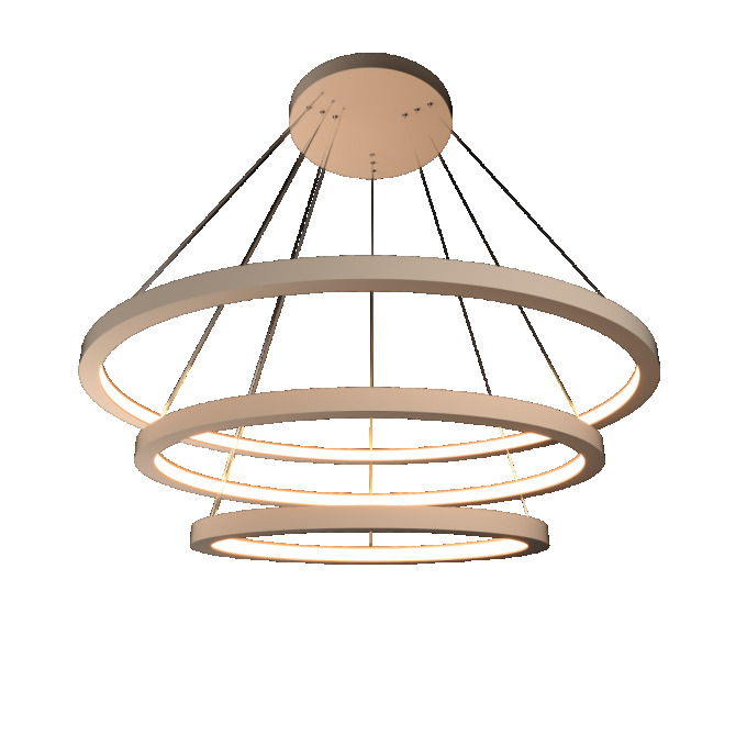 Pendente Accord Anéis Horizontais 76 Watts 2700K Ø800/700/600mm 1414