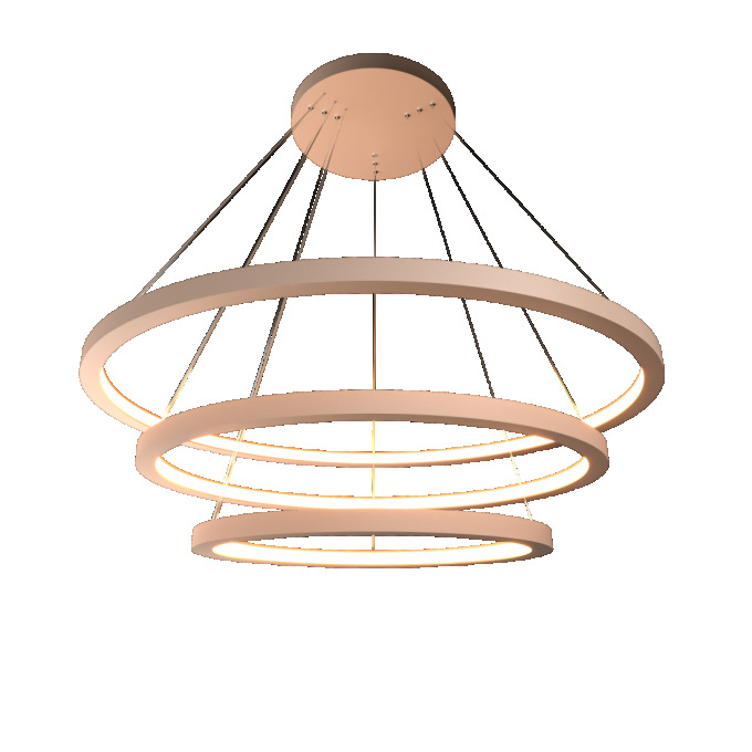 Pendente Accord Anéis Horizontais 76 Watts 2700K Ø800/700/600mm 1414