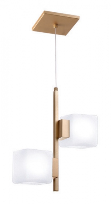 Pendente Old Artisan Double com Vidro Quadrado 2L G9 90x430x300mm PD-5501 