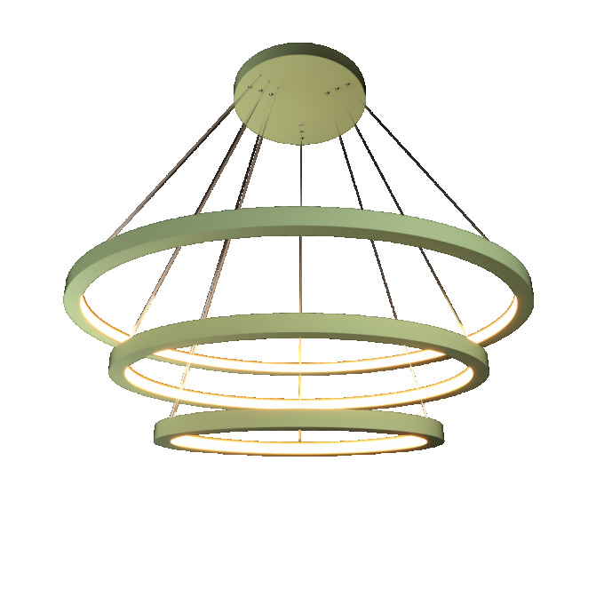 Pendente Accord Anéis Horizontais 76 Watts 2700K Ø800/700/600mm 1414