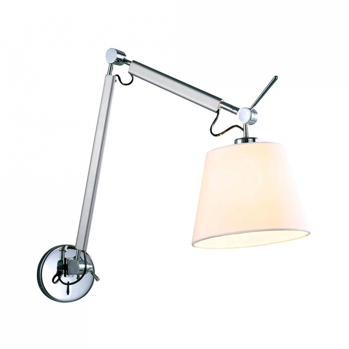 Arandela Casual Light Studioluce Drain Branco e Cromado 1L E27 550x375mm AR977