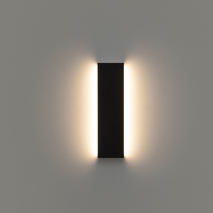 Arandela LED Stella Reflex 42cm 12 Watts 3000K IP65 Bivolt Preto  STH9740PTO/30