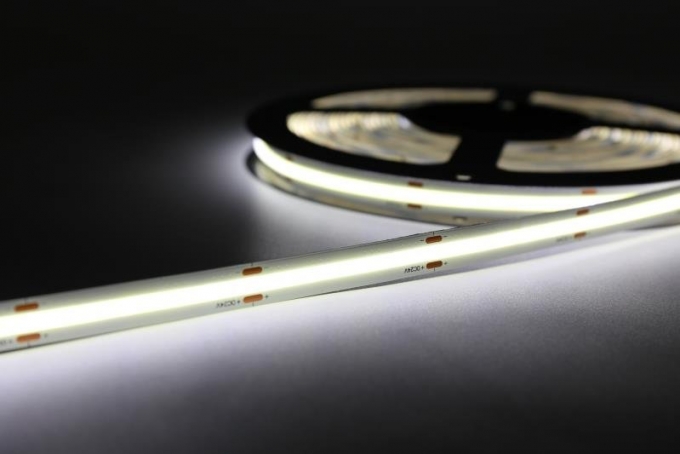 Fita de Led Nordecor 12V Cob 512 Leds/mt 12w/mt IP20 4000K 8mm (Rolo 5 metros) 7055