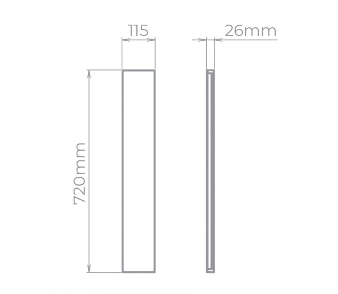 Arandela Stella Reflex Branco 72cm 20 Watts 2700K IP65 Bivolt STH9741BR/27