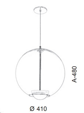 Pendente Old Artisan Esfera 16,5 watts 2700K Bivolt Ø410mm PD-5479 