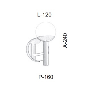 Arandela Old Artisan 1L G9 Esfera Ø120mm AR-5444 