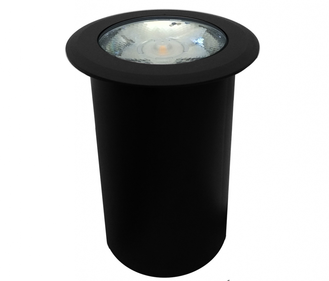 Embutido Solo Opus LED 20 watts IRC90 3000K 12° Preto IP67 Ø100mm OPS 34096