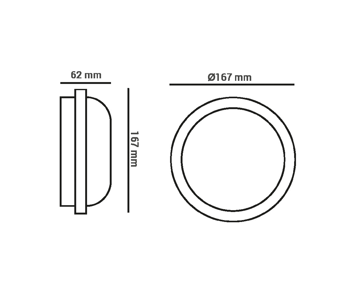 Arandela Opus LED Tartaruga Atalaia 15 Watts IP65 3000K Branco Ø167mm OPS 30692
