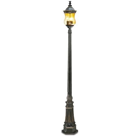 Poste Lighting Store Alumínio Fundido e Vidro Âmbar 2L E14 190x300x2280mm LO-1272