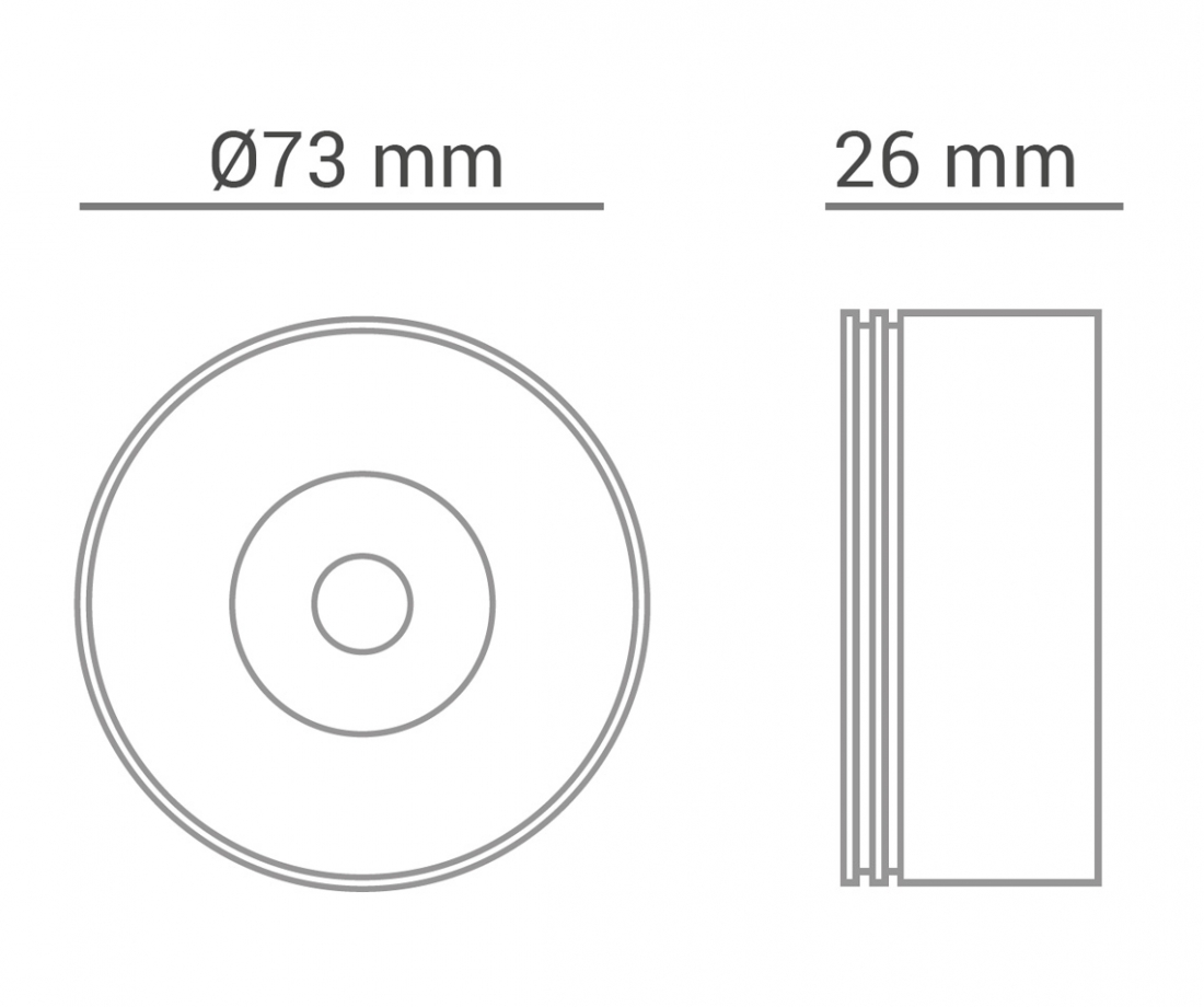Spot Sobrepor Opus LED 5 watts 3000K Branco Ø62x26mm OPS 33242