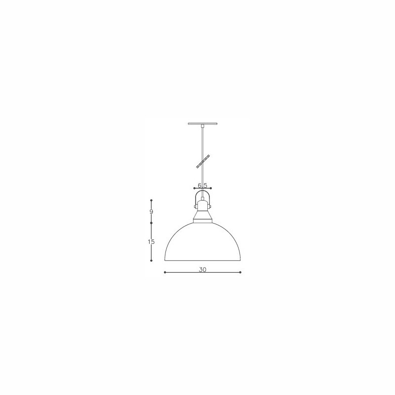 Pendente DM LUMI Marina Alumínio 1L E27 Ø300mm 689/30