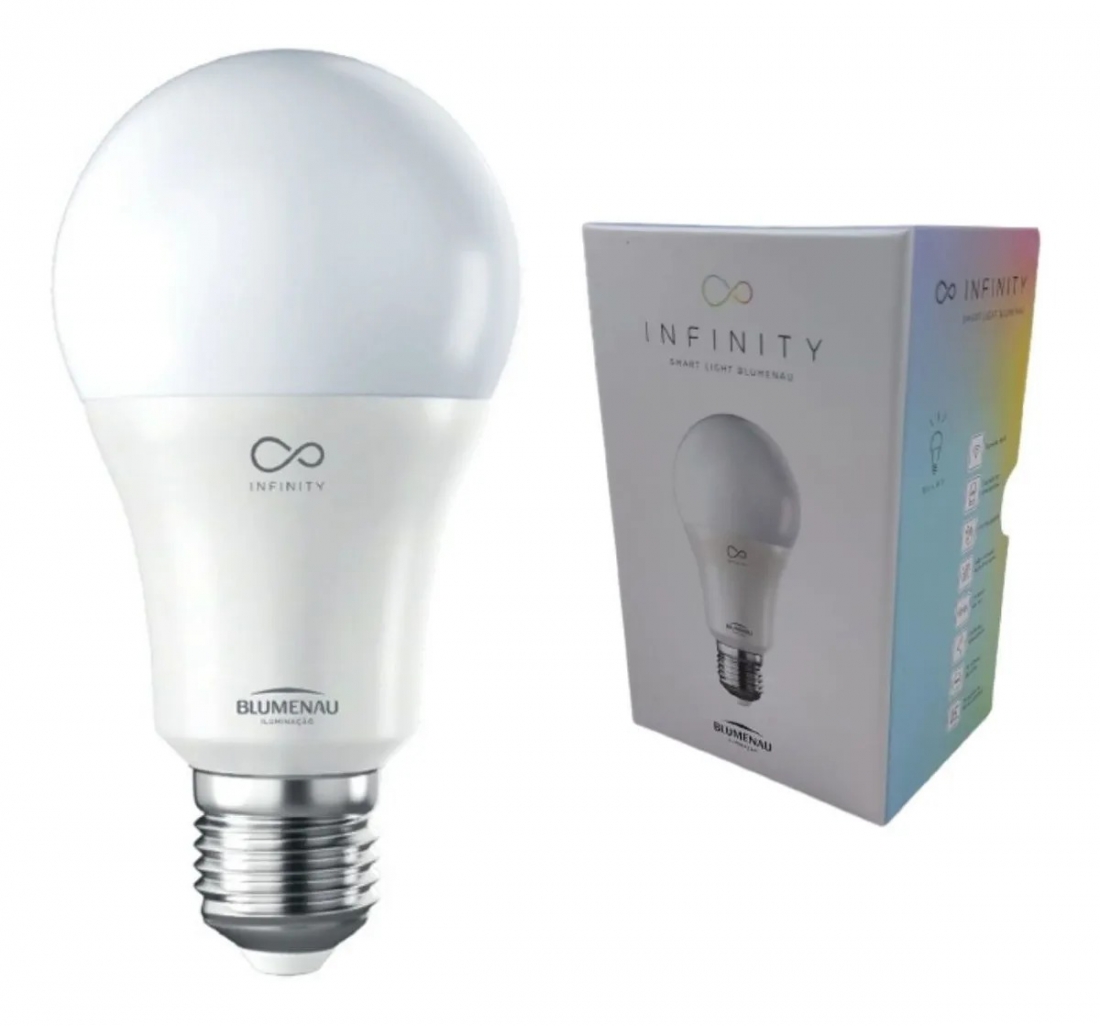 Bulbo LED Smart Light Infinity 9 watts RGB Wifi Alexa Google Blumenau 60029004