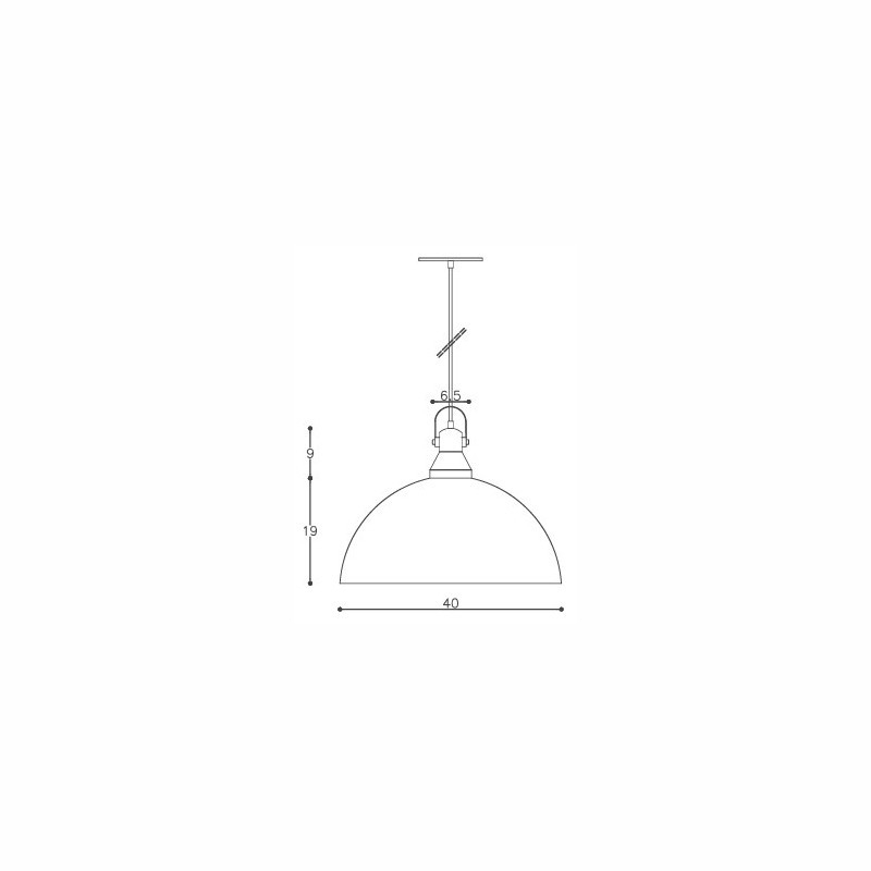 Pendente DM LUMI Marina Alumínio 1L E27 Ø400mm 689/40