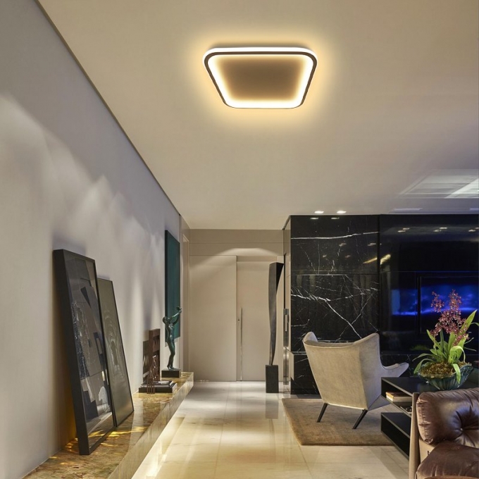 Plafon Opus LED Telaio 32 watts 3000K Bivolt 400x400mm Branco OPS 80891
