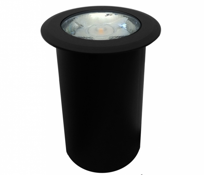 Embutido Solo Opus LED 20 watts IRC90 3000K 12° Preto IP67 Ø100mm OPS 34096
