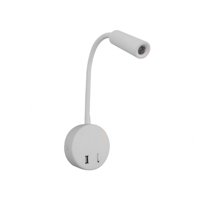Arandela Opus Mamba Flexível Branco 3 watts 3000K Bivolt Ø90x250x36mm OPS 38827
