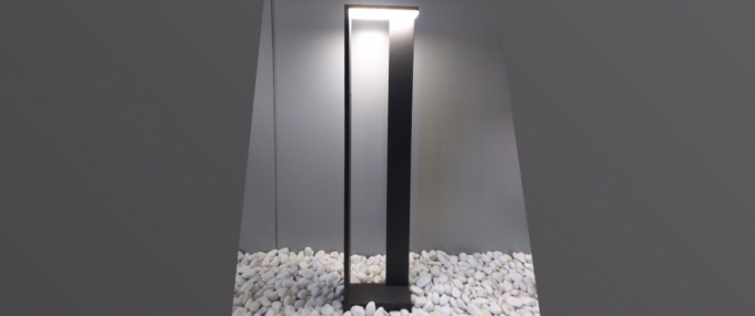 Poste Opus Led Side 10 watts 3000K Preto 580mm OPS 36946