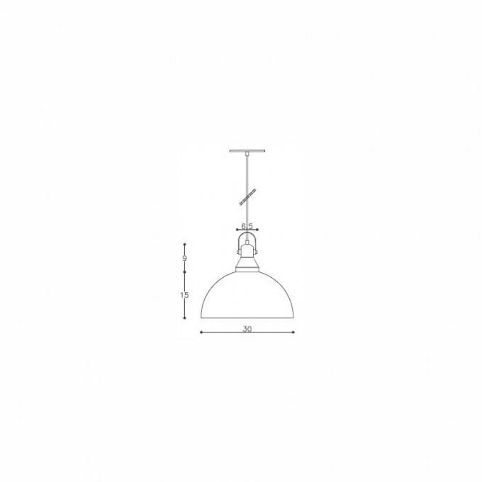 Pendente DM LUMI Marina Alumínio 1L E27 Ø300mm 689/30