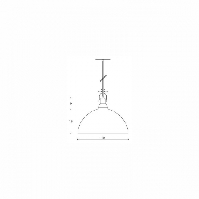 Pendente DM LUMI Marina Alumínio 1L E27 Ø400mm 689/40