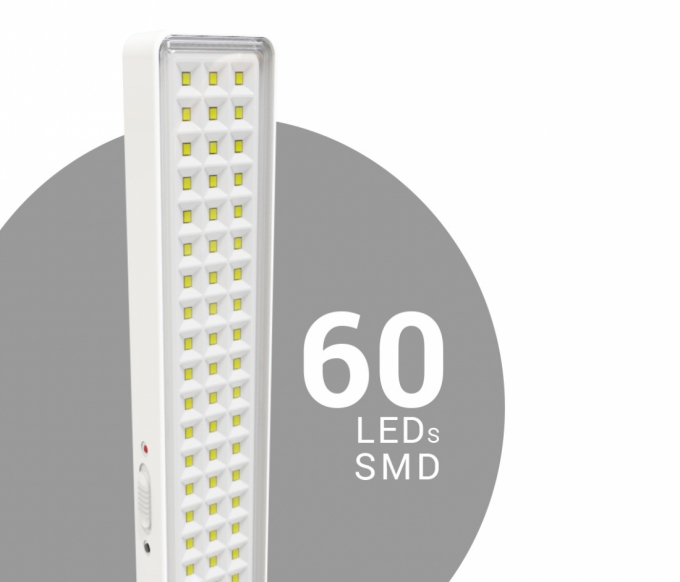 Luminária de Emergência Opus LED 4W 6500K 120° 30 Leds IP20 250x55mm OPS 35956