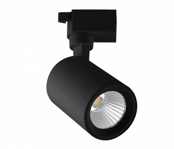 Spot pra Trilho Opus LED 10 watts 6500K Preto Bivolt Ø69mm OPS 80112