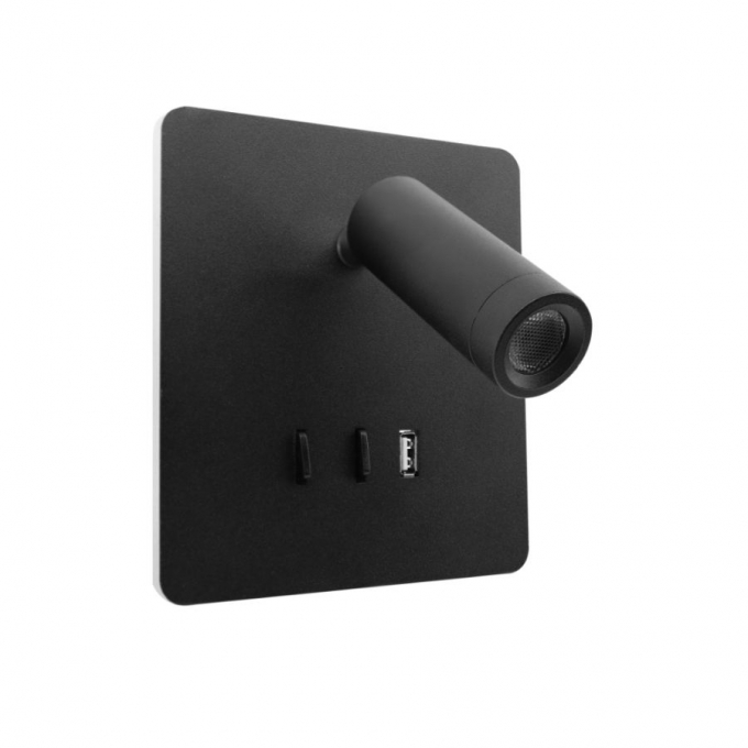 Arandela Opus LED Mobby Preto LED 3+5 watts 3000K 145x130mm  OPS 38810