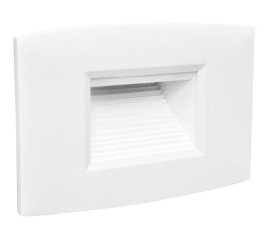 Balizador Opus LED Step 2 Watts IP65 3000K Branco para Caixa 4x2 124x82mm OPS 30418