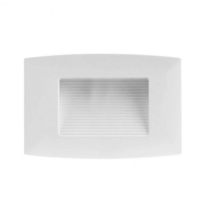 Balizador Opus LED Step 2 Watts IP65 3000K Branco para Caixa 4x2 124x82mm OPS 30418