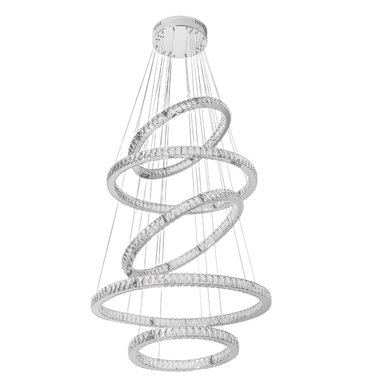 Pendente DNA Lustres Aliança Redondo 5 Alianças Ø100/90/80/70/60cm 3000K 161 watts DNA ALR-100-5