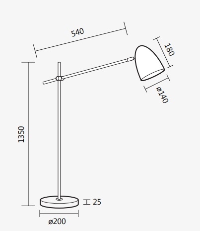 Coluna Spotline Soul 1L E27 Alumínio 540x1350mm 854/1
