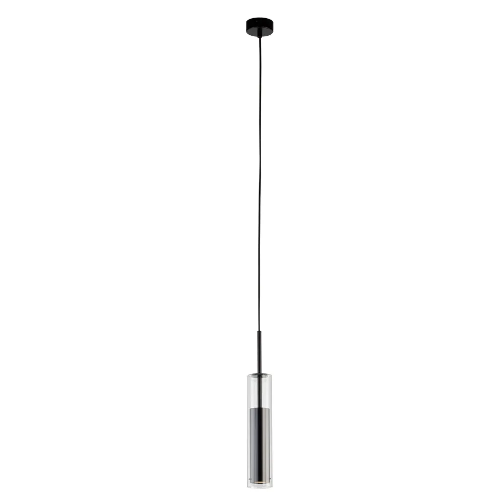Pendente Casual Light Studioluce Hilton Preto 1L Dicróica Ø70x430mm PD1432PT