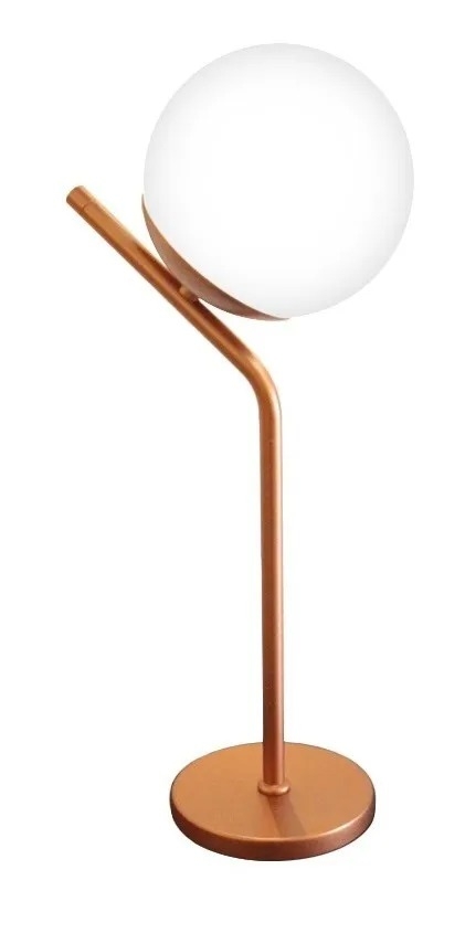 Abajur Angular 1L G9 430mm Globo Ø140mm FG Iluminação 1000/1