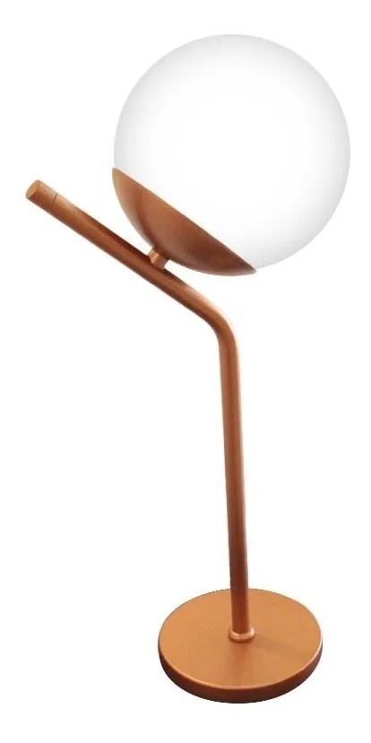 Abajur Angular 1L G9 430mm Globo Ø140mm FG Iluminação 1000/1