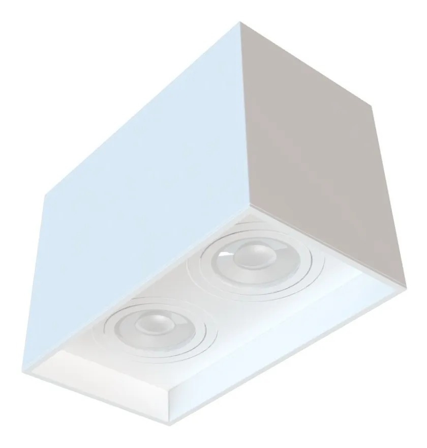 Spot Sobrepor Duplo Branco Box Moon 2L AR70 230x120x135mm 1060646