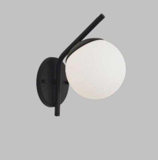 Arandela Angular 1L G9 240mm Globo Ø140mm FG Iluminação 1202/1