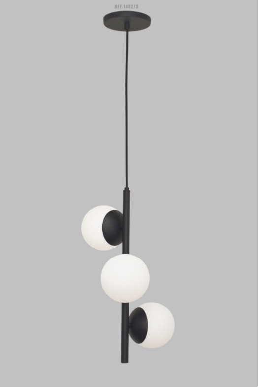 Pendente Jabuticaba Vertical 3L G9 440mm FG Iluminação 1402/3