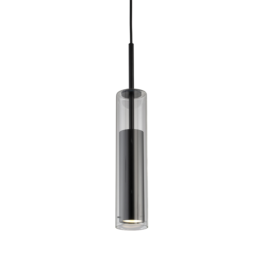 Pendente Casual Light Studioluce Hilton Preto 1L Dicróica Ø70x430mm PD1432PT