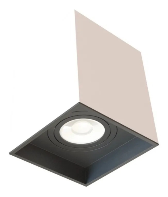 Spot Sobrepor Quadrado Branco e Preto Box Moon 1L AR70 120x120x135mm 1060630