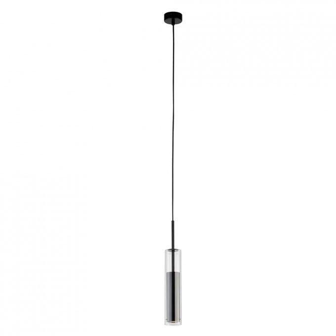 Pendente Casual Light Studioluce Hilton Preto 1L Dicróica Ø70x430mm PD1432PT