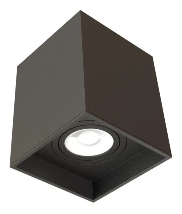 Spot Sobrepor Quadrado Preto Box Moon 1L AR70 120x120x135mm 1060629