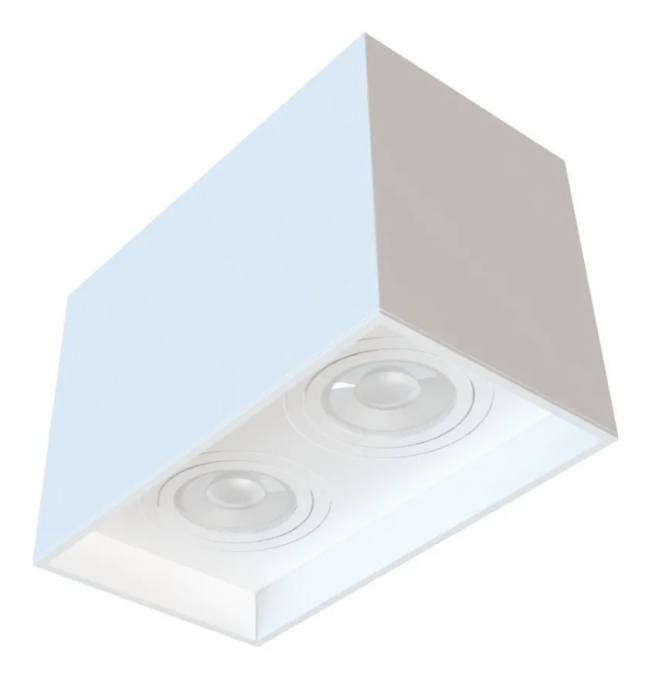 Spot Sobrepor Duplo Branco Box Moon 2L PAR20 230x120x135mm 1060643