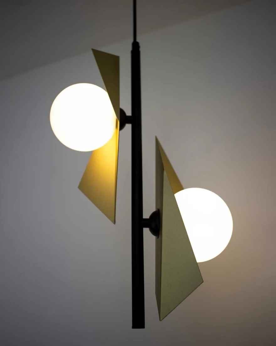 Pendente Starlux Floki Dourado e Preto 2L G9 250x1180mm GH-002
