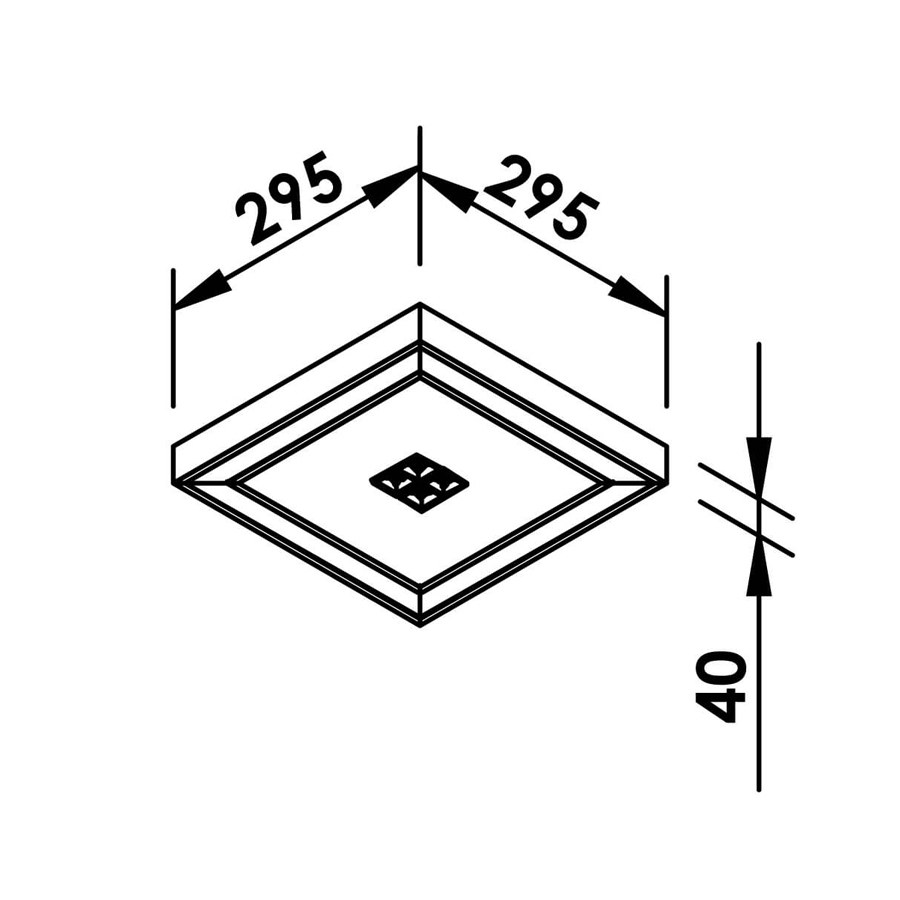 Plafon Sobrepor Newline Fit Edge 25,2W com 4 Focos 10° 4W 295x295x40mm PL0127LED